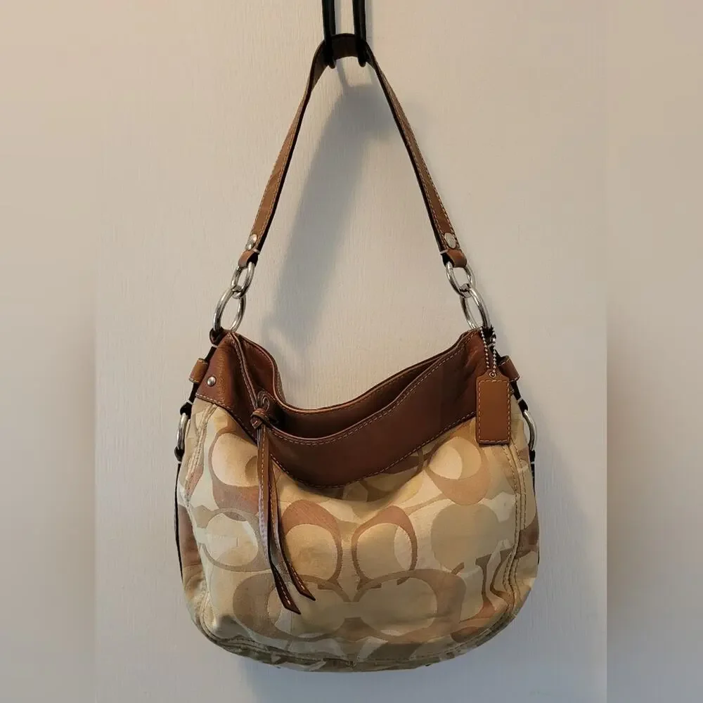 Coach Zoe Hobo Bag Tan Brown Leather M0967-F14711 EUC Vintage Style Y2K